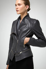 VSP - Marcela - Anthracite Leather Jacket