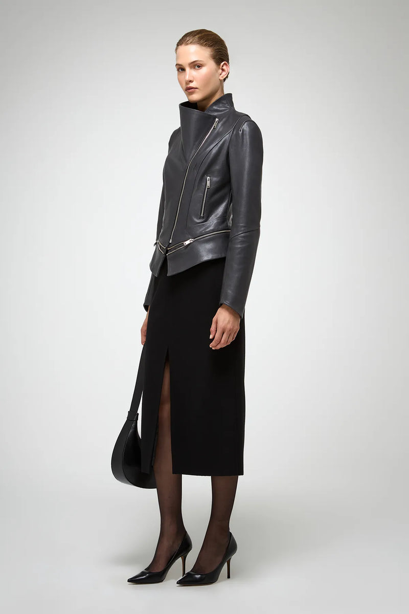 VSP - Marcela - Anthracite Leather Jacket
