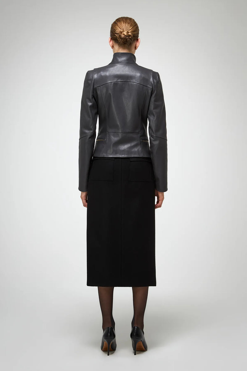 VSP - Marcela - Anthracite Leather Jacket