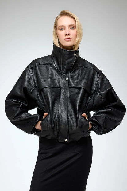 V S P - Eli - Black Leather Jacket