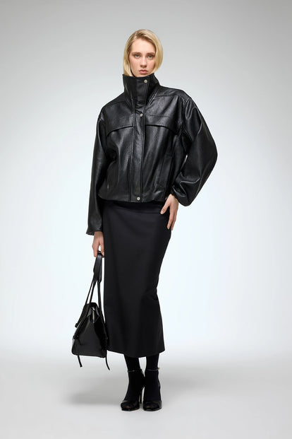V S P - Eli - Black Leather Jacket