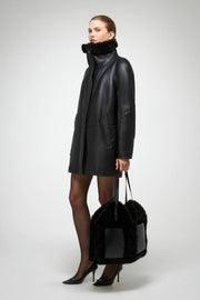 V S P - Prescillia - Black Shearling Coat
