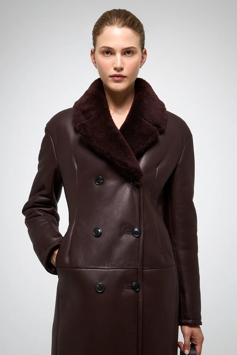 VSP - Celina - Cherry Shearling Coat
