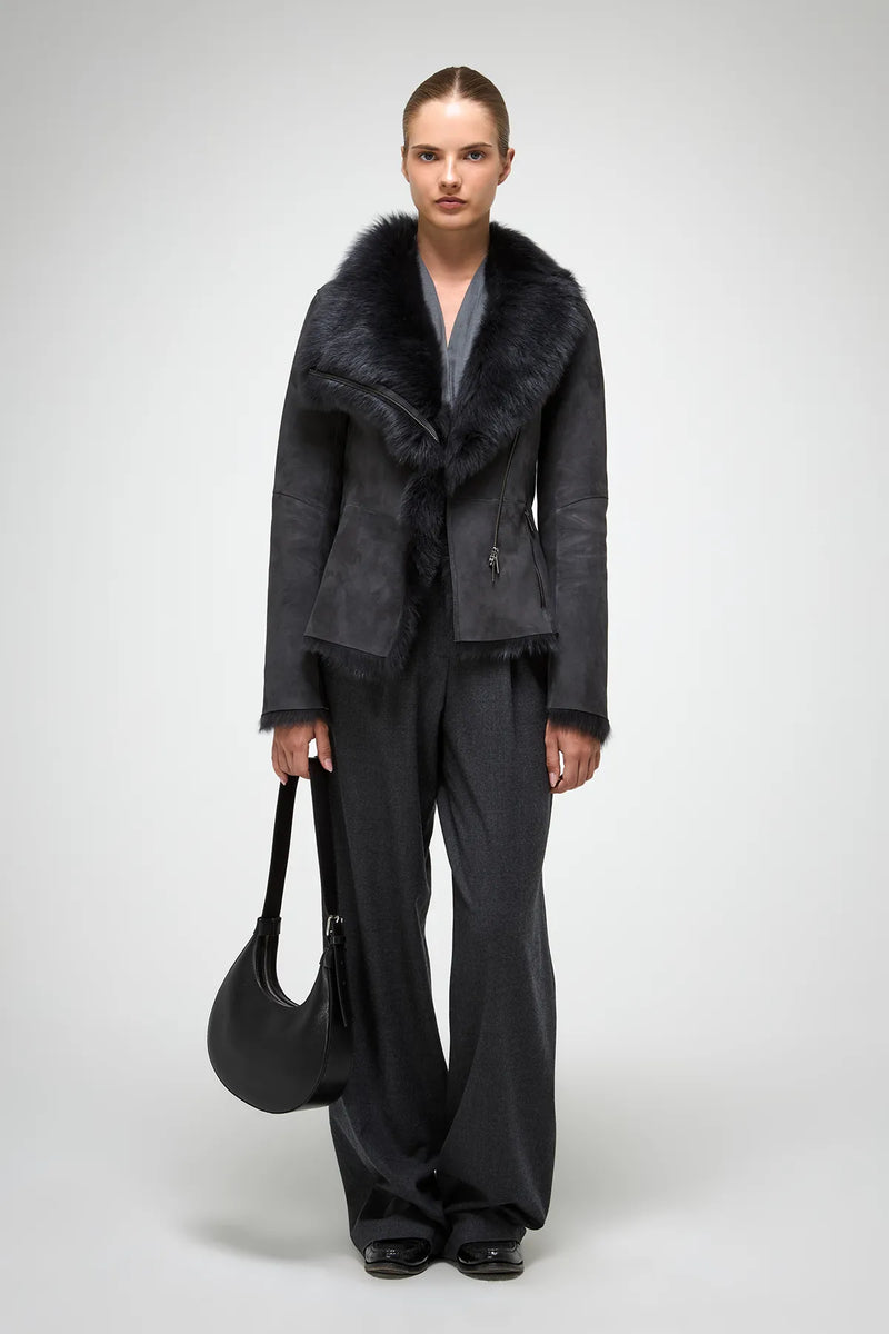 VSP - Adila - Toscana Anthracite Shearling Jacket