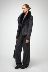 VSP - Adila - Toscana Anthracite Shearling Jacket