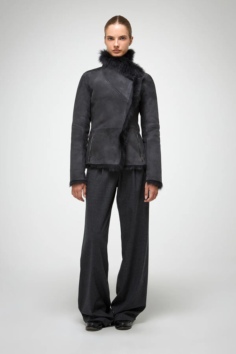 VSP - Adila - Toscana Anthracite Shearling Jacket