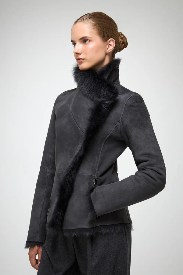 VSP - Adila - Toscana Anthracite Shearling Jacket
