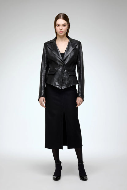 V S P - Opal - Black Leather Jacket