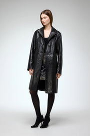V S P - Vivian - Black Leather Coat V S P - Vivian - Black Leather Coat