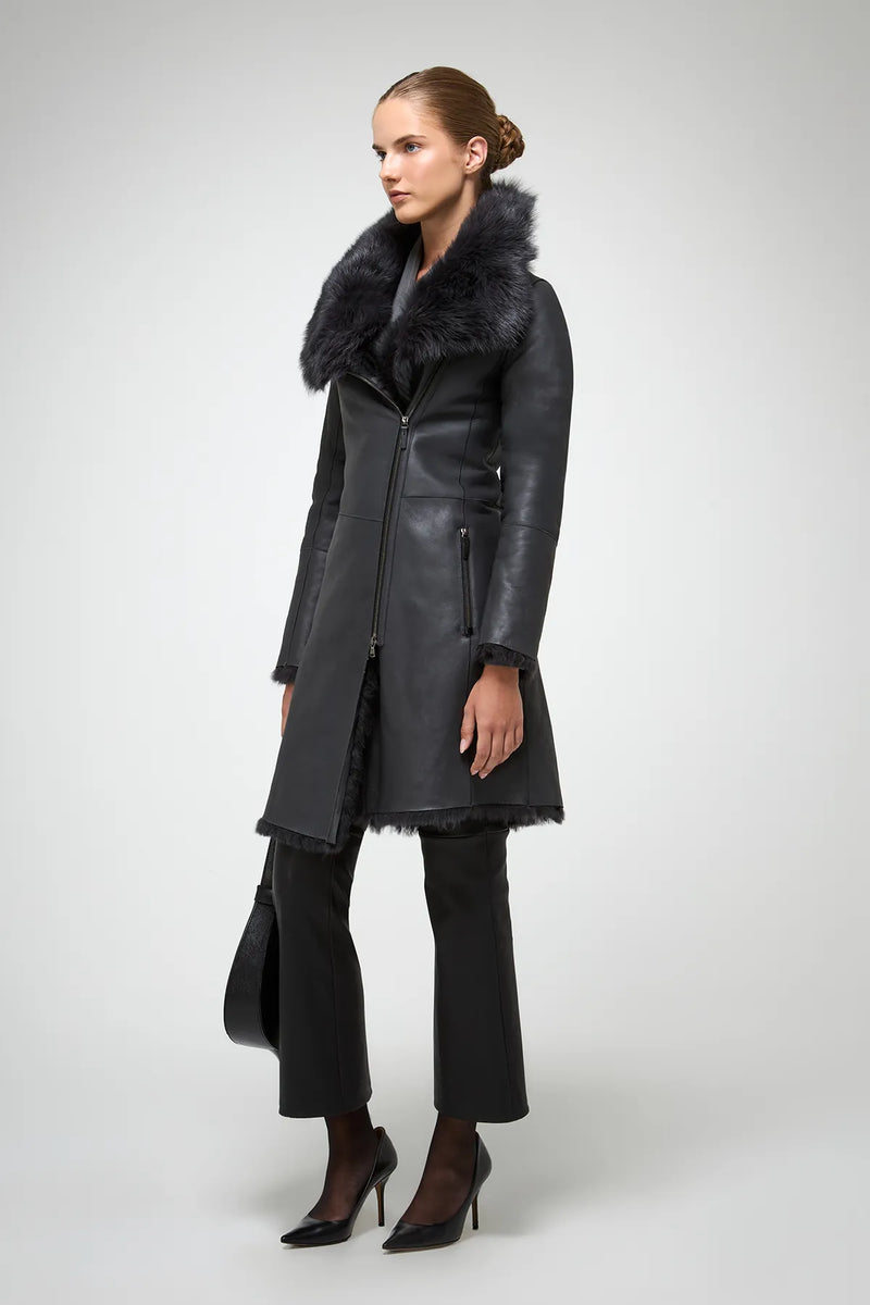 VSP - Mylena - Toscana Anthracite Shearling Coat