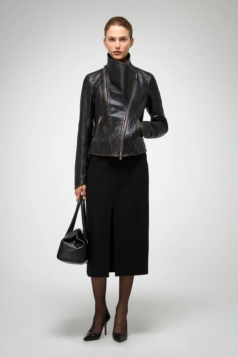 VSP - Edna - Dark Brown Leather Jacket