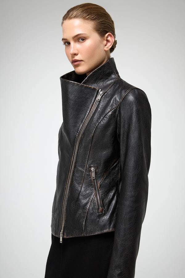 VSP - Edna - Dark Brown Leather Jacket