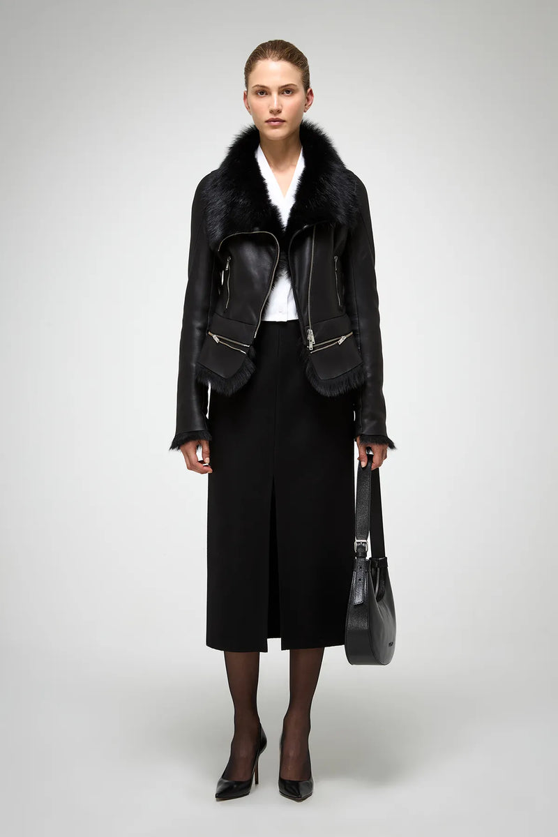 VSP - Josette - Black Shearling Jacket