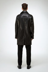 Tony - Black Leather Coat