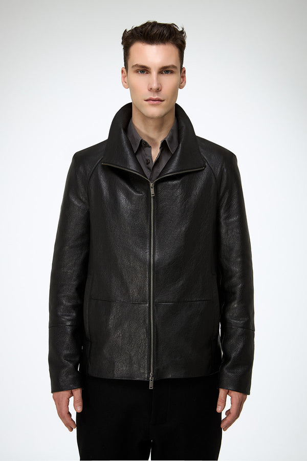 Riccardo - Black Leather Jacket