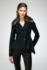 Beatrix - Veste en laine noire