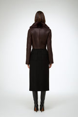 Yva - Cherry Shearling Jacket