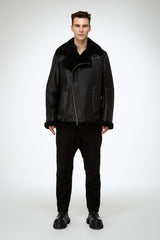 Rico - Black Shearling Coat