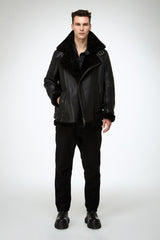 Rico - Black Shearling Coat