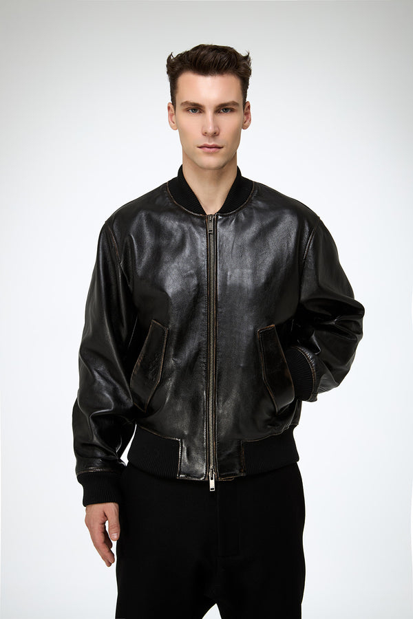 Antonio - Black Leather Jacket