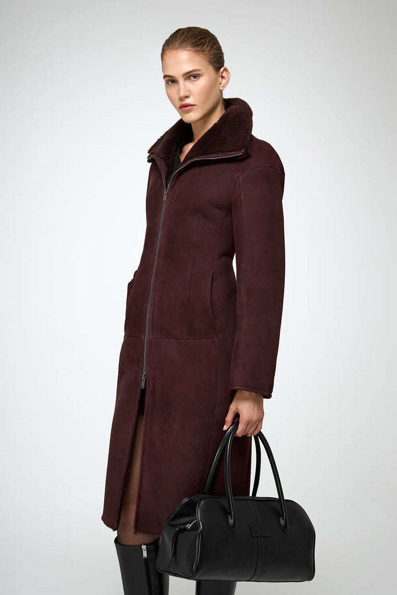 VSP - Salome - Cherry Shearling Coat