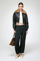 Leonor - Dark Brown Leather Jacket
