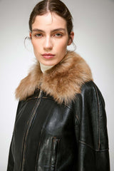 Leonor - Dark Brown Leather Jacket