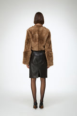 Ashley - Sand Shearling Jacket