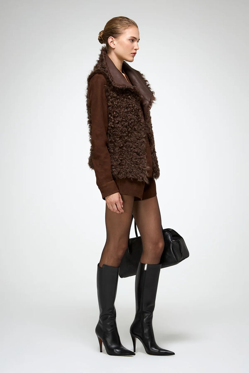 VSP - Solene - Tobacco Shearling Vest