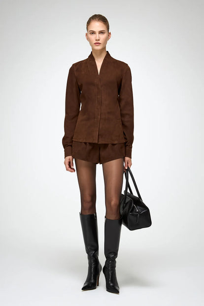 tobacco brown shirt V S P - Talia