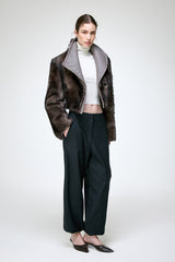 Ashley - Grey Shearling Jacket