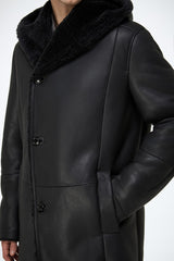 Teo - Anthracite Shearling Coat