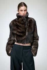 Ashley - Grey Shearling Jacket