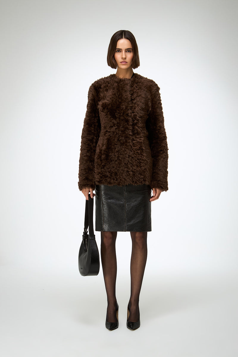 Odeline - Brown Shearling Coat