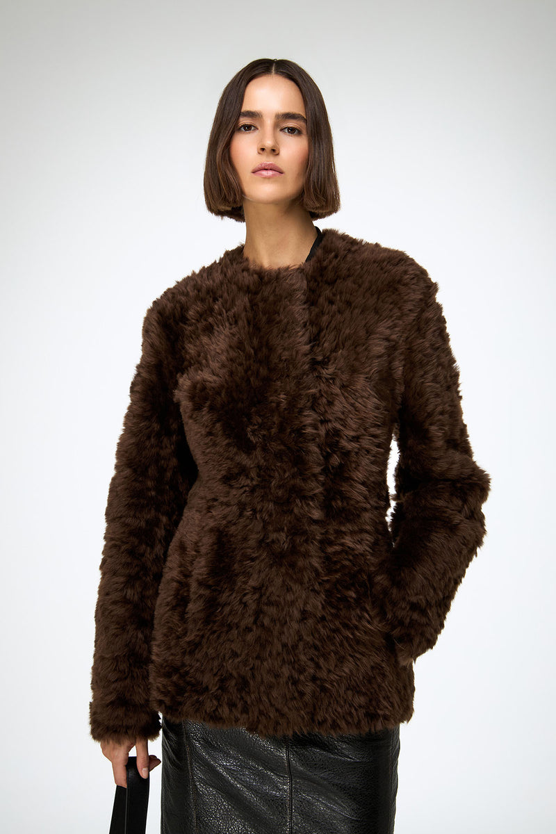 Odeline - Brown Shearling Coat