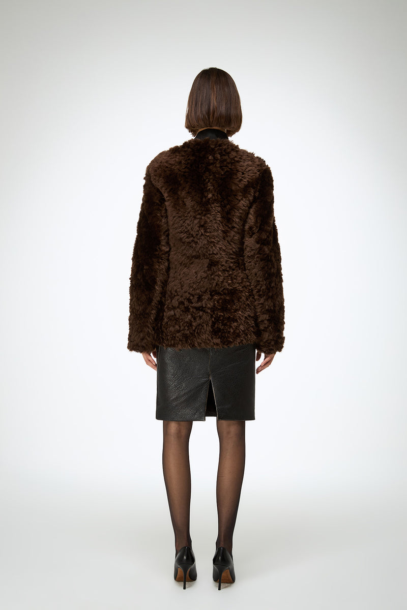 Odeline - Brown Shearling Coat