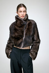 Ashley - Grey Shearling Jacket
