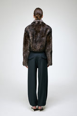 Ashley - Grey Shearling Jacket