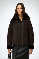 VSP - Pia - Dark Brown Shearling Jacket