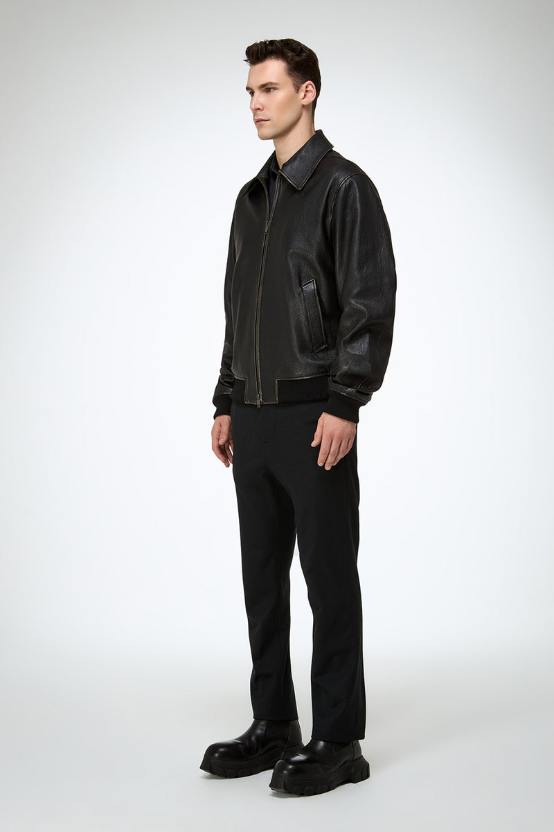 Niccolo - Black Leather Jacket