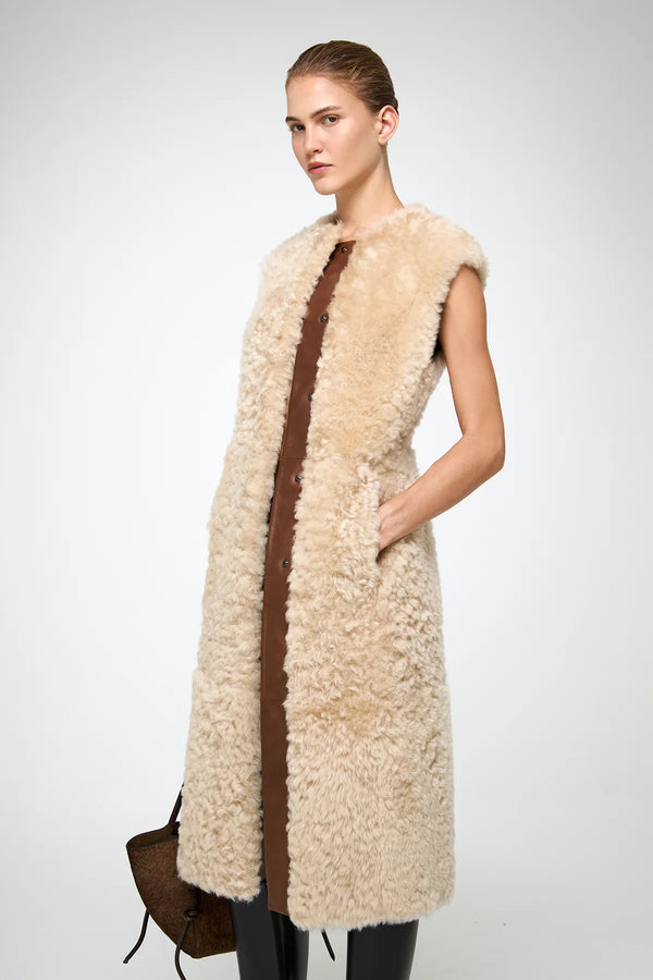 VSP - Mirella - Light Brown Shearling Vest