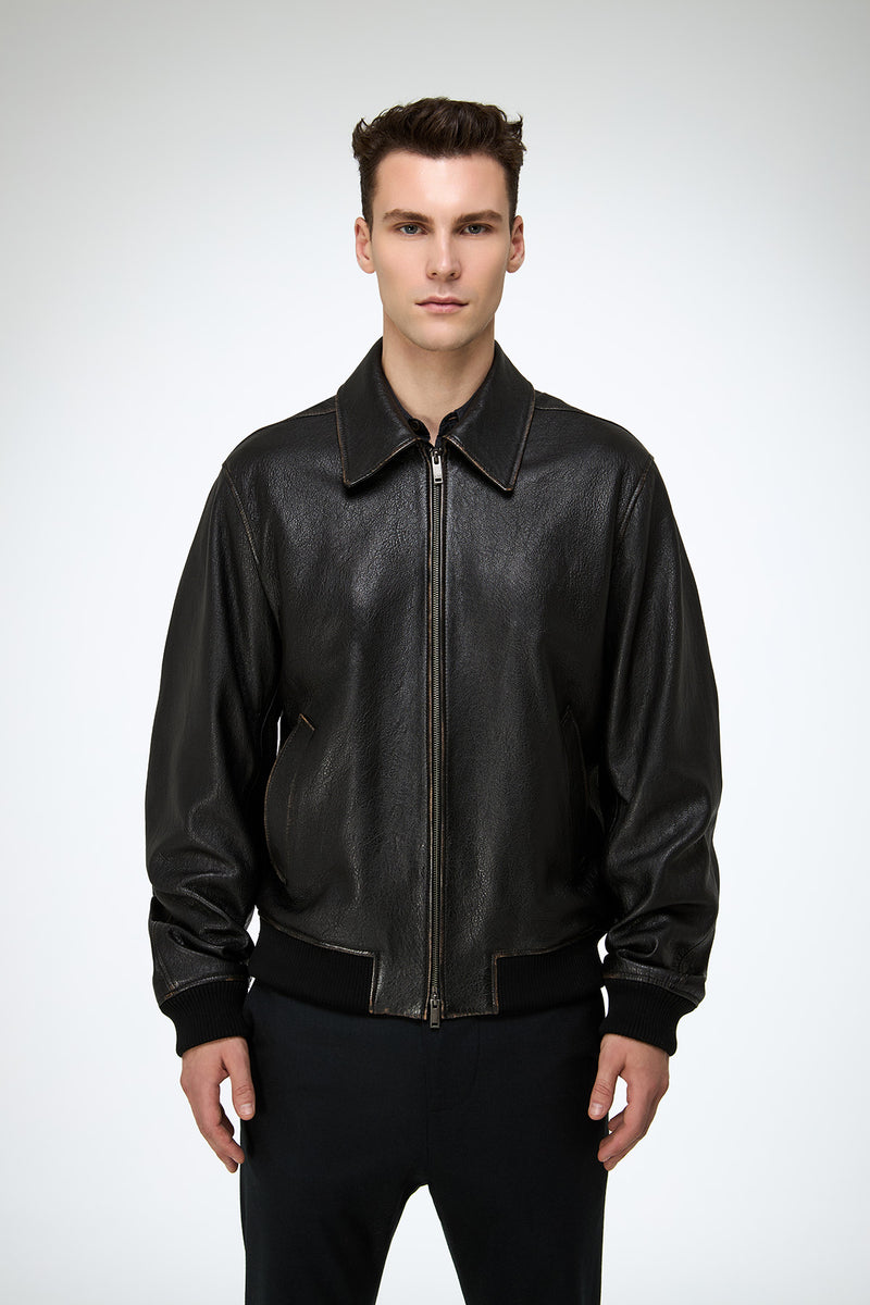 Niccolo - Black Leather Jacket