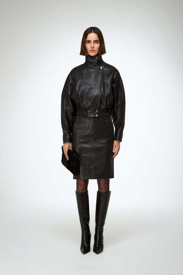 Clara - Black Leather Jacket