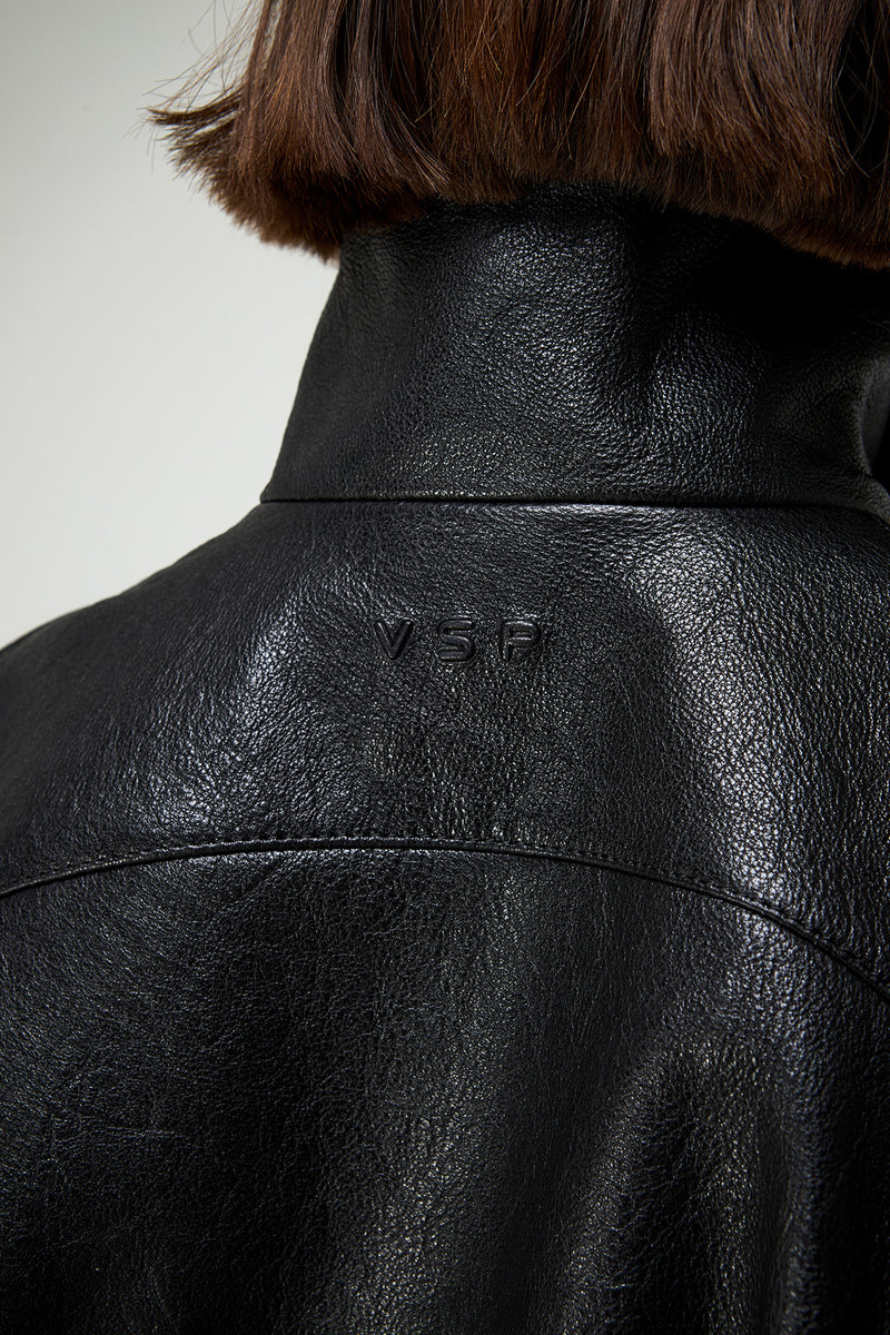 Clara - Black Leather Jacket