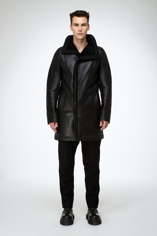Black Shearling Coat