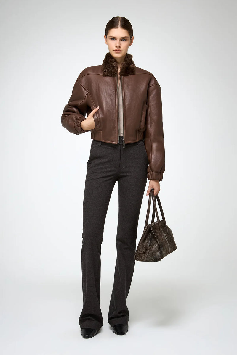 VSP - Sheela - Brown Shearling Jacket