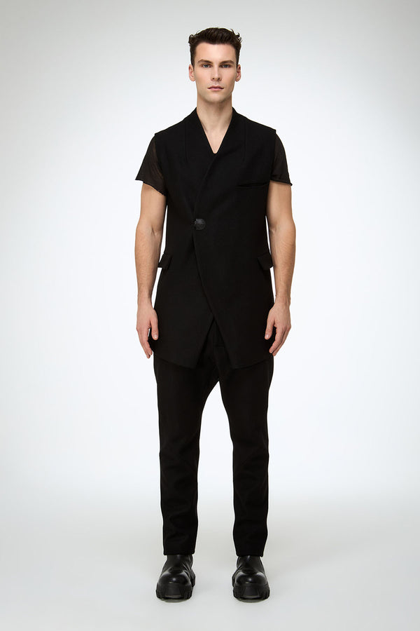 Giulio - Black Wool Vest