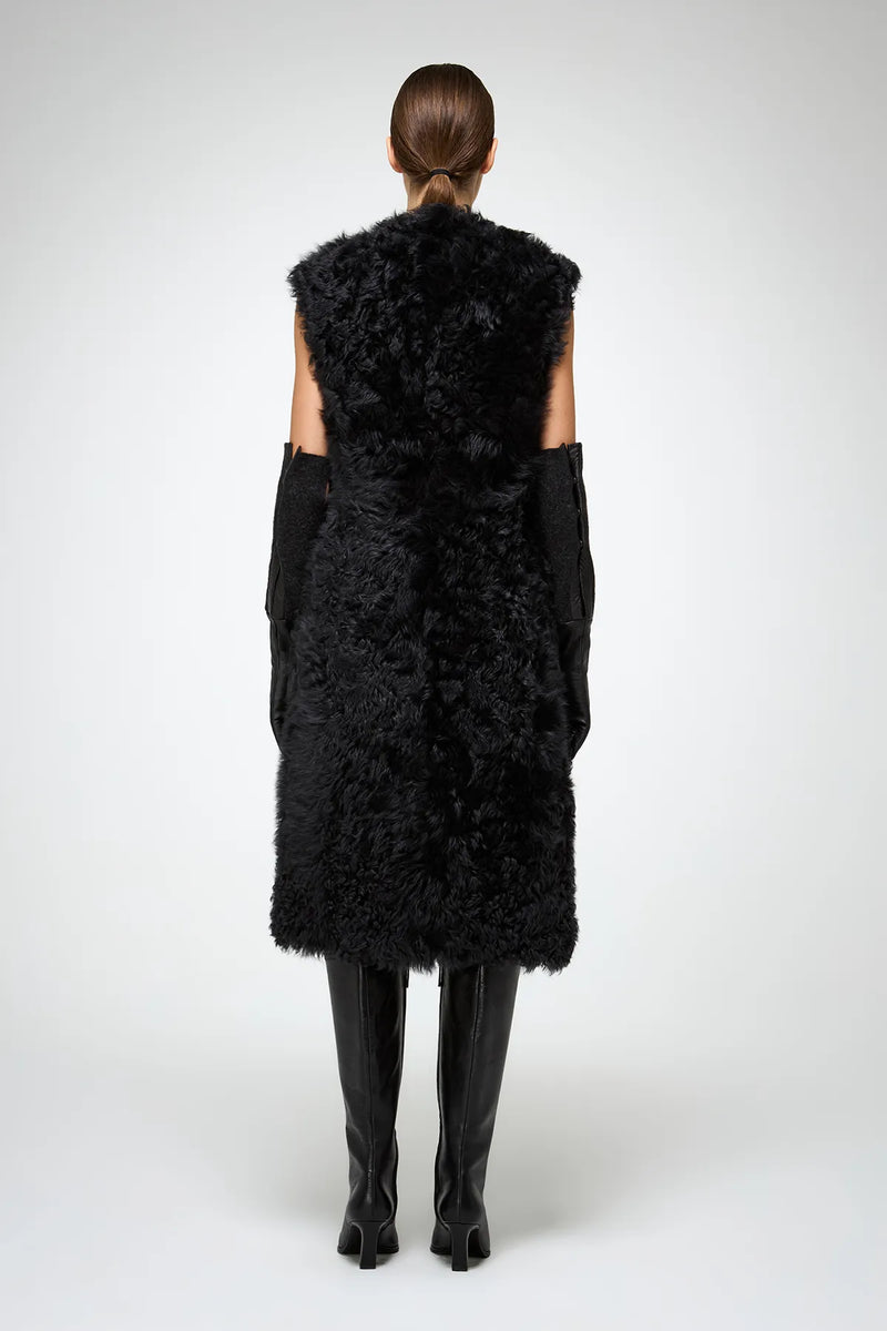 VSP - Mirella - Anthracite Shearling Vest