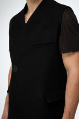 Giulio - Black Wool Vest
