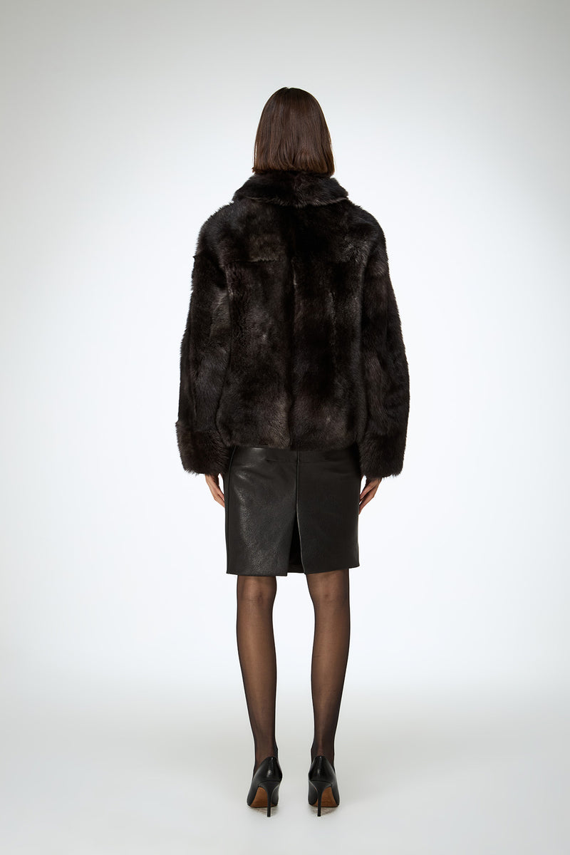 Bea - Brown Shearling Jacket